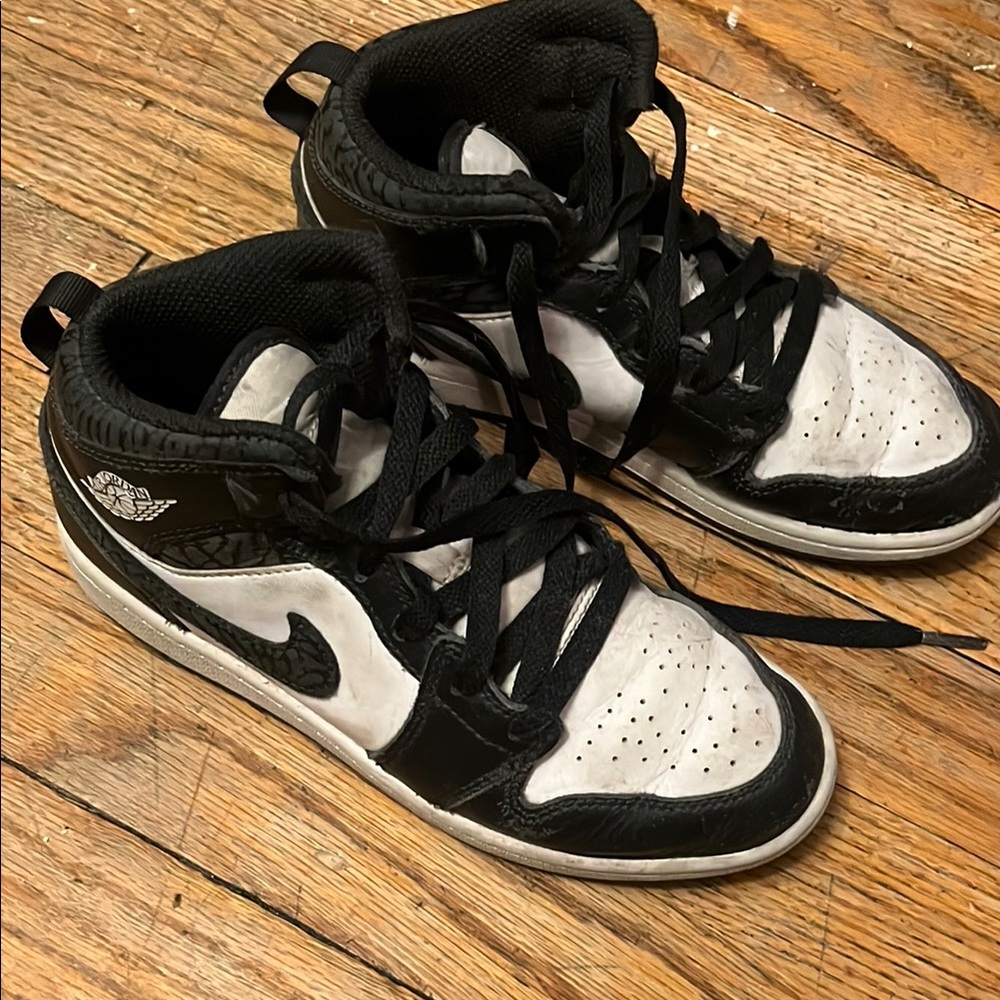 Kids Black and White Air Jordan's